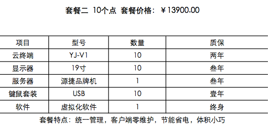 雲電(diàn)腦套餐方案